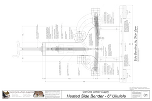 Heated Side Bender Plans 6" - Ukulele Assembled Side View