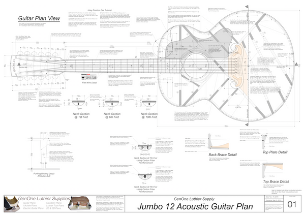 Electric Nylon String Guitar Plans - GenOne Luthier Services