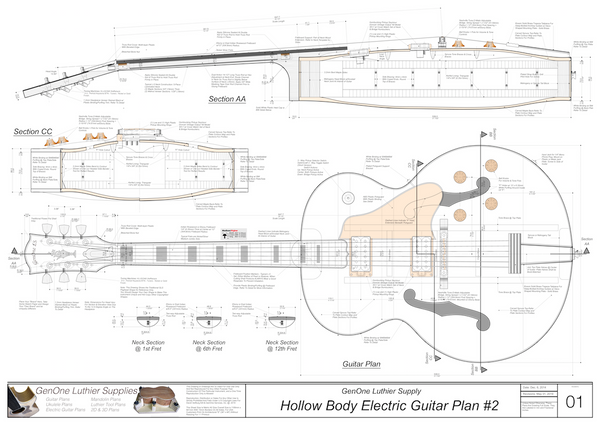 Electric Nylon String Guitar Plans - GenOne Luthier Services