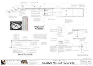 00-28vs Guitar Plans Sections & Details