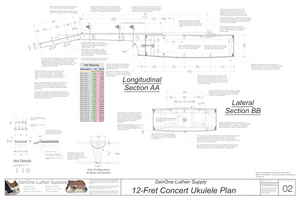 Concert 12 Ukulele Plans Sections & Details
