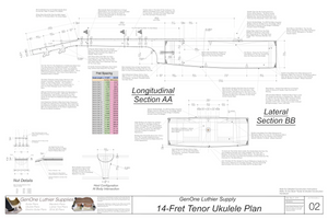 Tenor 14 Ukulele Plans Sections & Details