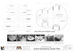 GGrand Symphony Guitar Plan Back Layout & Back Brace Layouts
