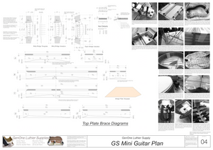 GS Mini Guitar Plans Top Brace Layouts