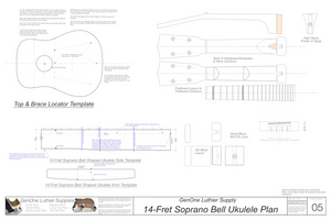 Soprano 14 Bell Ukulele Plans Template Sheet