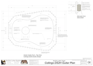 Collings DS2H Guitar Plans Form Package Top View