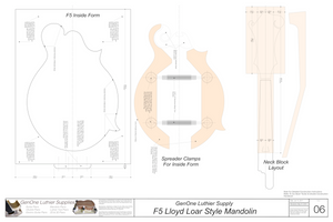 F5 Lloyd Loar Mandolin Plans, Form & Spreaders
