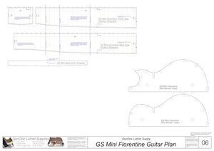 GS Mini Florentine Guitar, Template Sheet #2