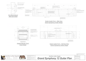 Grand Symphony 12-String Guitar Plan Inside Form Side Views