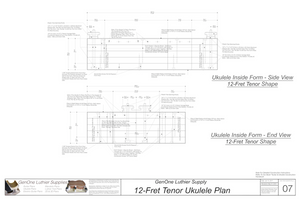 Tenor 12 Ukulele Plans Inside Form Side Views