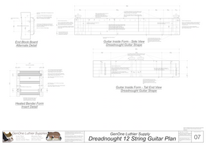 Dreadnought 12-String Guitar Form Package Front and Side Views