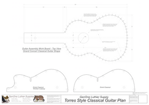 Classical Guitar Plans - Torres Bracing Form Package Workboard
