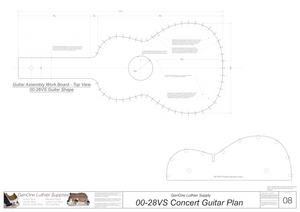 00-28vs Guitar Plans Workboard & Heated Bender Form Inserts