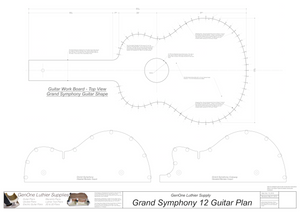 Grand Symphony 12-String Guitar Plan Workboard & Heated Bender Form Inserts