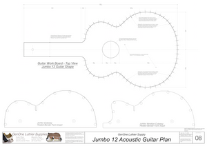 J-200 12-String Guitar Plans Guitar Plans Workboard & Heated Bender Form Inserts