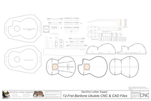 Baritone 12 Ukulele Plans 2D CNC File Content
