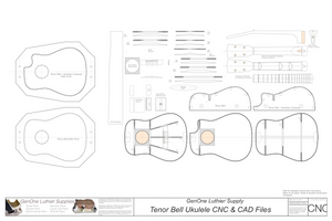Tenor 14 Bell Shaped Ukulele Plans 2D CNC File Content