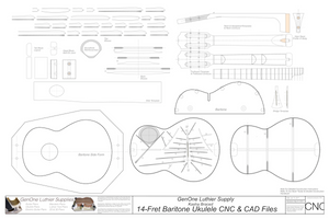 Baritone 14 Kasha Braced Ukulele 2D CNC Files