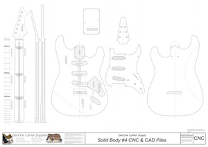 Solid Body Electric Guitar Plan #3 2D CNC File Content
