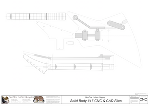 Solid Body Electric Guitar Plan #17 2D CNC File Content