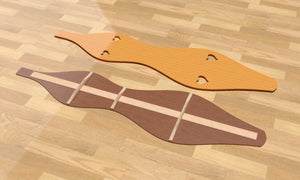 Hourglass Mountain Dulcimer, Top, Back and Back Braces