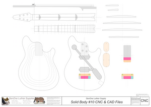 Solid Body Electric Guitar Plan #10 2D CNC File Content