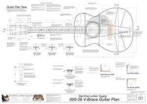 000-28 V-Brace Guitar Plan