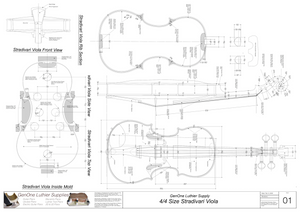 4/4 Stradivari Viola Plan Sheet 1