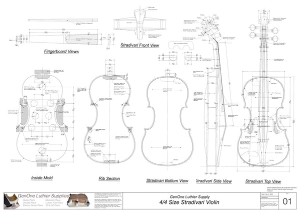 String Instrument Luthier Measurements Chart.pdf Stradivari Violin 4/4 - GenOne Luthier Services