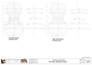 4/4 Stradivari Viola Plan Sheet 3