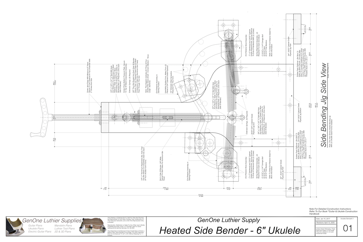 Heated Side Bender Plans 6" - Ukulele