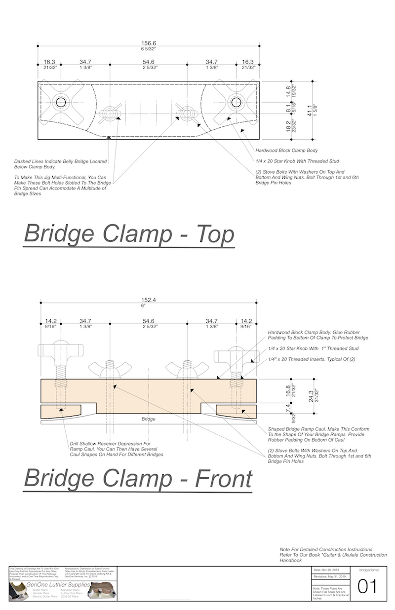 Belly Bridge Clamp Top and Side View