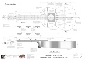 Classical Guitar Plans - Bouchet Bracing