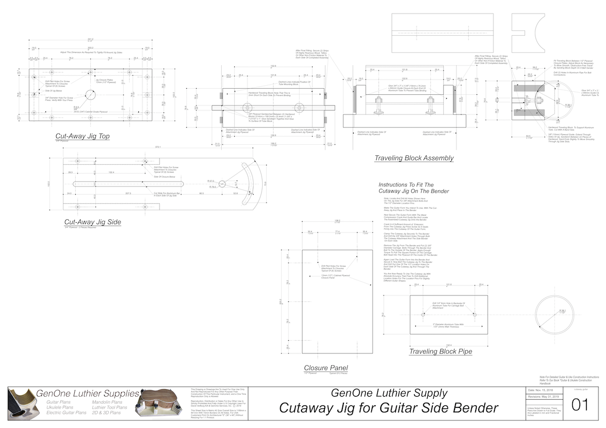 Cutaway Attachment for Heated Guitar Bender Plans