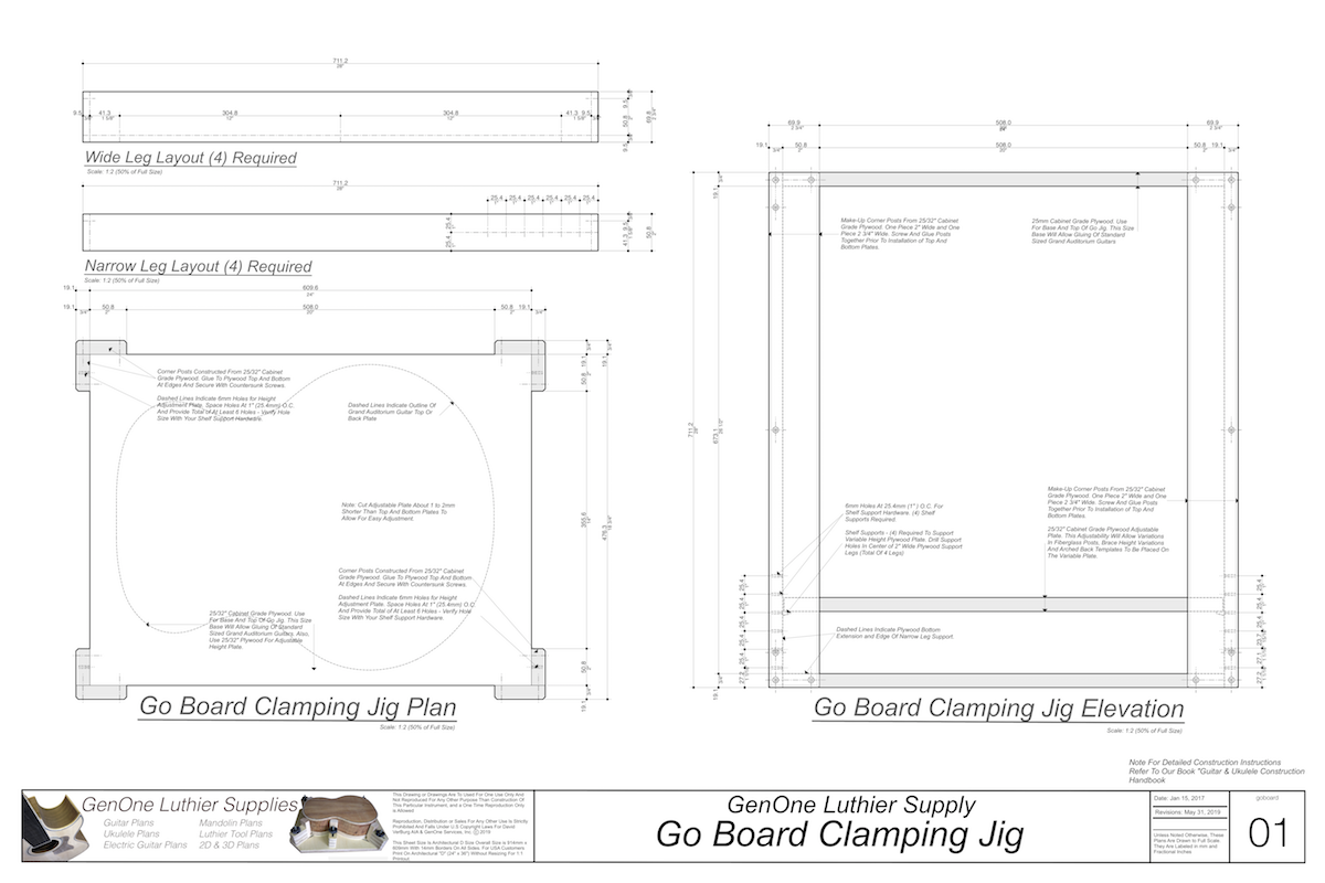 Go Board Glue-up Tool Plans Completed Tool
