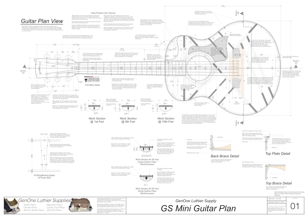 Guitar top plans collection