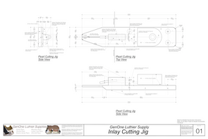 Inlay Cutting Jig Plans, Top, End and Side Views