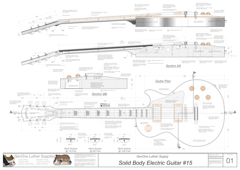 Solid Body Electric Guitar Plan #15