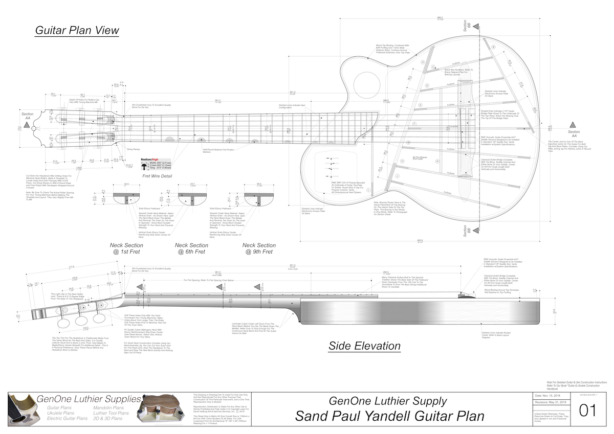Electric Nylon Guitar Plans - Sand Paul Yandell