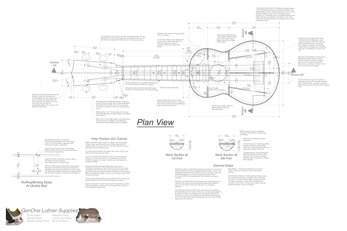 Soprano 12 Ukulele Plans