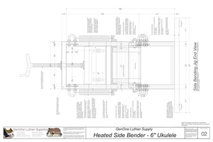 Heated Side Bender Plans 6" - Ukulele Assembled End View
