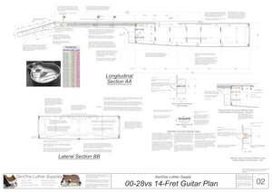 00-28vs 14-Fret Guitar Plans Sections & Details