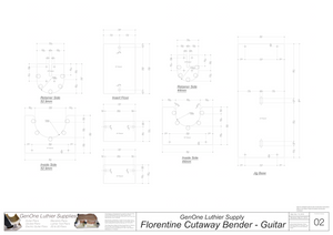 Florentine Cutaway Bender - Guitar: Templates For All Bender Cutaway Parts