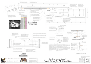 Dreadnought Guitar Plans Sections & Details