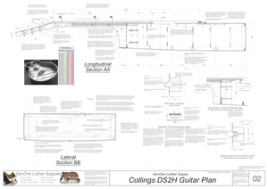 Collins DS2H Guitar Plans Sections & Details
