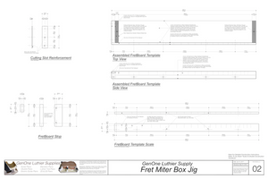 Fret Miter Box Plans, Cutting Slot Detail, Scale Template