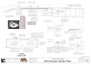 J45 Guitar Plans Sections and Details