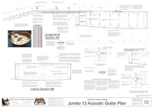J-200 12-String Guitar Plans Guitar Plans Sections & Details