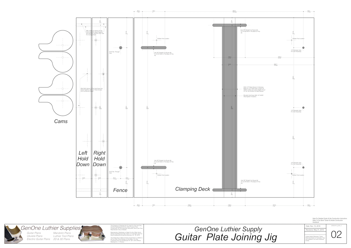 Plate Joining Jig Plans Guitar GenOne Luthier Services