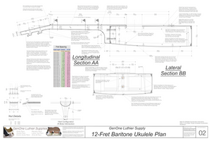 Baritone 12 Ukulele Plans Sections & Details